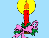 Desenho Vela de natal pintado por lima
