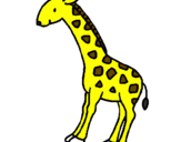 Desenho Girafa pintado por jirafa