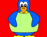 Desenho Pinguim pintado por carol garcia