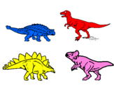 Desenho Dinossauros de terra pintado por JOÃO VITOR