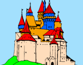 Desenho Castelo medieval pintado por juliana