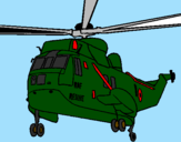 Desenho Helicoptero de resgate pintado por mateus