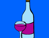 Desenho Vinho pintado por ana luiza