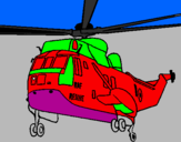 Desenho Helicoptero de resgate pintado por tafarel