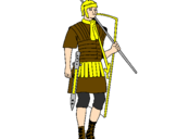 Desenho Soldado romano pintado por Júnior