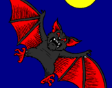 Desenho Morcego cão pintado por tendy