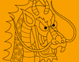 Desenho Cabeça de dragão pintado por clercia taina