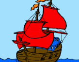 Desenho Barco pintado por Gregório