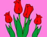 Desenho Tulipa pintado por rayane  bolada