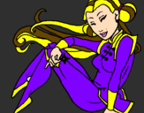 Desenho Princesa ninja pintado por ewellyn