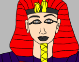 Desenho Tutankamon pintado por samira