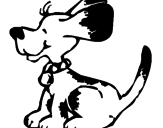 Desenho Cão com vento pintado por cachorro