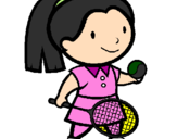 Desenho Rapariga tenista pintado por ana victoria