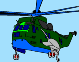 Desenho Helicoptero de resgate pintado por abel