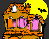 Desenho Casa do mistério pintado por LOBO