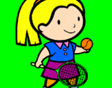 Desenho Rapariga tenista pintado por MARIA