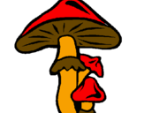 Desenho Cogumelos pintado por cogumelos