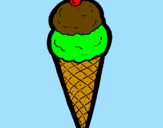 Desenho Cone de gelado pintado por AZULZINHO
