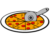 Desenho Pizza pintado por julia 