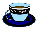 Desenho Taça de café pintado por helen eu fiz mais de um
