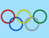 Desenho Argolas dos jogos olimpícos pintado por diego