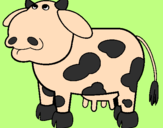 Desenho Vaca pensativa pintado por vaca