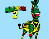 Desenho Madagascar 2 Marty pintado por Zebra do Reggae