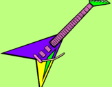 Desenho Guitarra elétrica II pintado por thomas