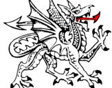 Desenho Dragão agressivo pintado por matheus te comi gay