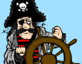 Desenho Capitão pirata pintado por ana luiza