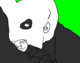 Desenho Urso panda com a sua cria pintado por ines serrano