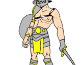 Desenho Gladiador pintado por manuzinha