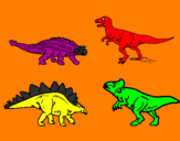 Desenho Dinossauros de terra pintado por joao victor