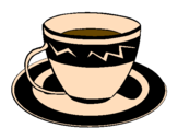 Desenho Taça de café pintado por letícia