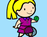 Desenho Rapariga tenista pintado por francisco tedd