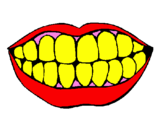 Desenho Boca e dentes pintado por Jorge