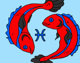 Desenho Pisces pintado por yan