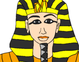 Desenho Tutankamon pintado por joana