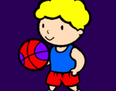Desenho Jogador de basquete pintado por NR7