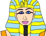 Desenho Tutankamon pintado por  mm