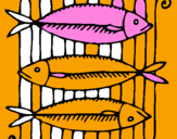 Desenho Peixe pintado por Inês