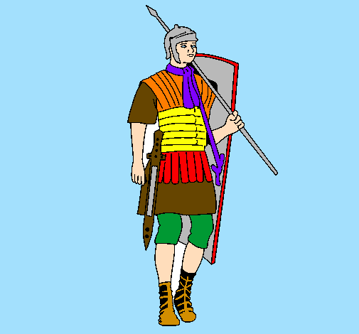 Desenho Soldado romano pintado por Loopees