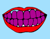 Desenho Boca e dentes pintado por TDCTDJTCDJTCTJCD