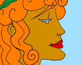 Desenho Cabeça de mulher pintado por ygor cezar