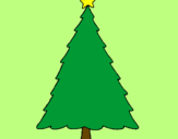 Desenho Árvore com estrela pintado por thiago