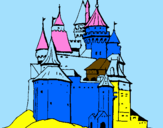Desenho Castelo medieval pintado por bnvvvngdfgnghfff