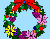 Desenho Coroa de flores natalícias pintado por jasmine