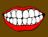 Desenho Boca e dentes pintado por anónimo