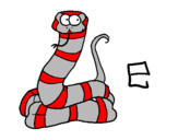 Desenho Serpente pintado por eduardo