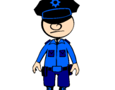 Desenho Agente de polícia pintado por hannah